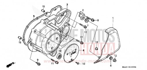 COPERCHIO CARTER MOTORE SINISTRO (VT1100CS/CT) VT1100CS di 1995